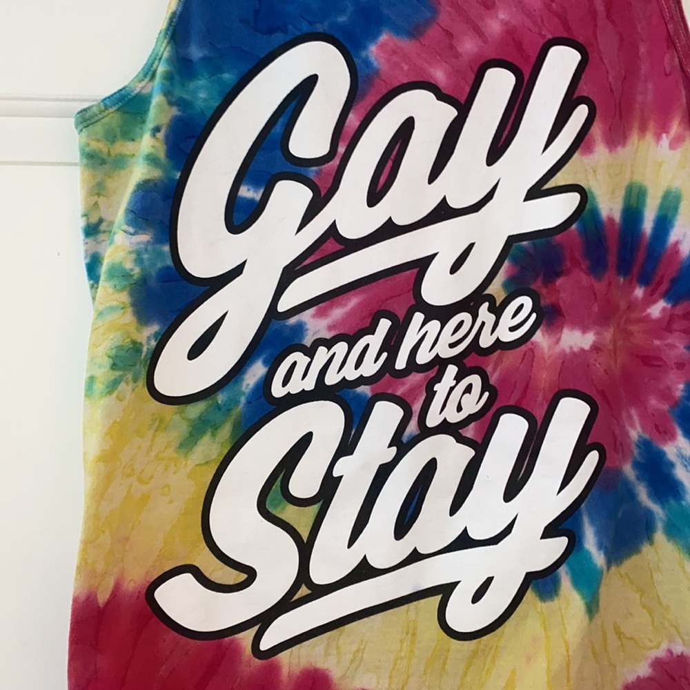 Pride Tank Top - Tie Dye In An Array Of Rainbow C… - image 2